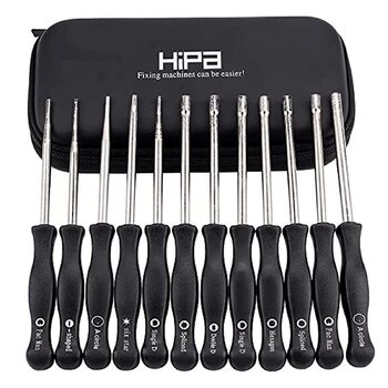 Набір інструментів для налаштування карбюратора (12 шт.) / Викрутки для тюнінгу 2-тактних двигунів (з шліцами Keil, Pac Man, D, подвійна D) для бензопил та тримерів Poulan, Husqvarna, STIHL, ECHO, металеві