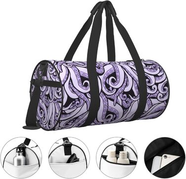 Спортивна сумка для подорожей, дизайн відьма, натхненний морем, чорний колір, універсальний розмір, дорожня сумка