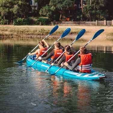 Каяк Spinera Hybris для 1/2/3 або 4 осіб повністю надувний міцний матеріал SpinTex та дно з низькою прострочкою стабільний та легкий ідеальний універсальний каяк для відпочинку Hybris 510 (4 особи)