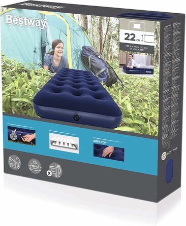 Надувний чохол Bestway Blue Horizon Single XL/Lo 185 x 76 x 22 см