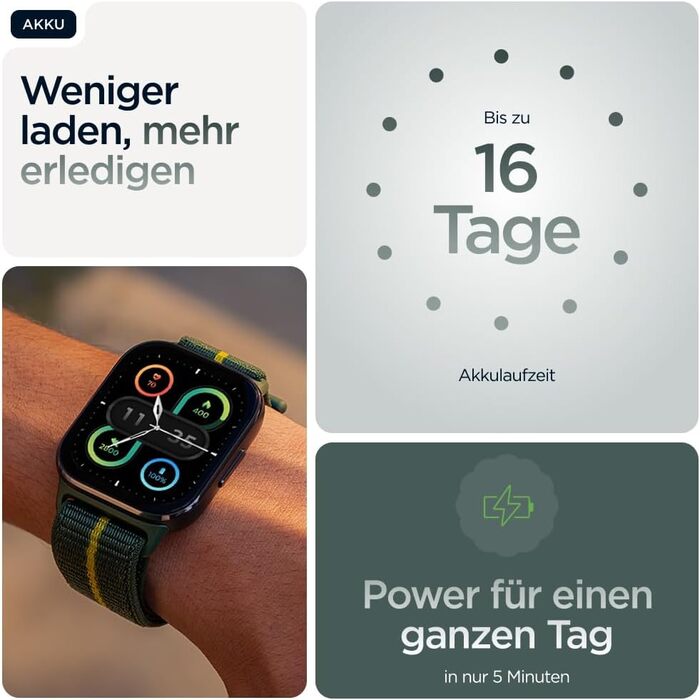 Чохол для Motorola Moto Watch Fit (фітнес-функції, керування Moto AI, 1,9-дюймовий OLED-дисплей, Gorilla Glass 3, IP68, до 16 днів роботи від акумулятора, BT, 32 МБ/256 МБ, Android) Trekking Green