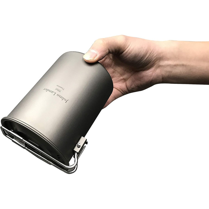 Титановий горщик Jolmo Lander із замикаючою ручкою, портативний титановий стаканчик для кемпінгу зі складною ручкою (750 мл/25 унцій, 900 мл/30 унцій)