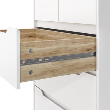 Комод з 5 шухлядами, комод для спальні, для офісу, вітальні, спальні, передпокою, меблів, 72x494 см, білий