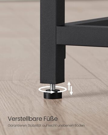 Стіл VASAGLE, комп&39ютерний стіл, офісний стіл, 100 x 50 x 76 см, для кабінету, спальні, вітальні, чорний колір Ebony-Ink Black LWD041B56V1 100 x 50 см Чорний колір Ebony Ink Black