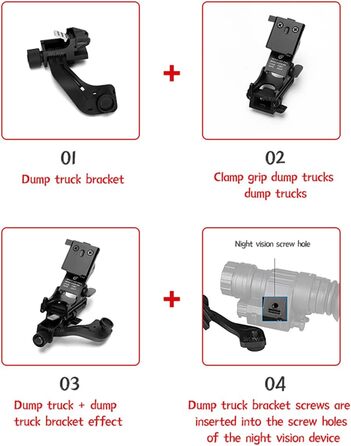 Для приладу нічного бачення PVS-14 PVS-7 J Arm Adapter PVS 14 Mount For Fast M88 Mich Helmet (Black) Ab