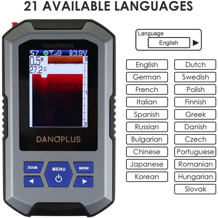 Бездротовий ехолот Портативний ехолот Датчик ехолота Датчик ехолота 45 м Акумуляторний ехолот Аксесуари для риболовлі на байдарках Аксесуари для морської риболовлі, підлідної риболовлі, риболовлі на човні