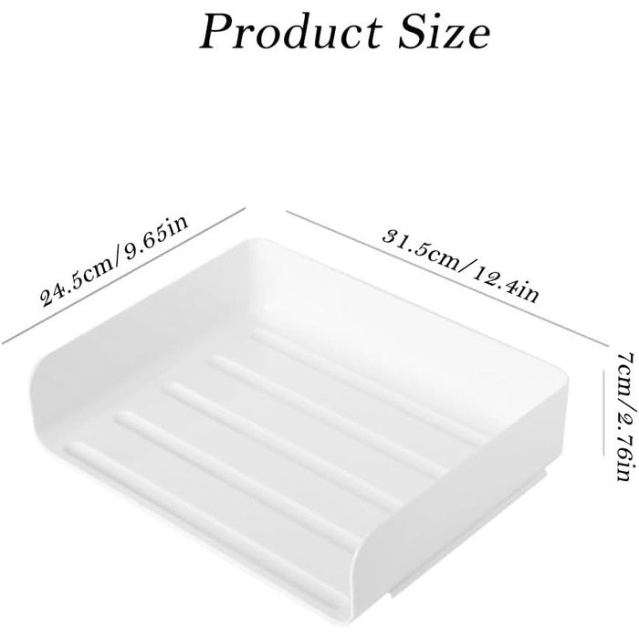 Ярусний штабельований лоток для документів формату A4, органайзер для лотків для листів, органайзер для столу, тримач для документів, сортувальник паперу формату A4 для офісу, школи (горизонтальний, білий) горизонтальний білий, 4-