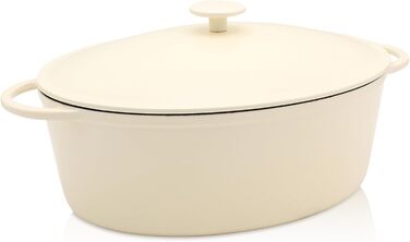 Чавунна гусятниця Krger з кришкою - емальована - висока термостійкість і дуже добре утримує тепло - підходить для всіх типів варил