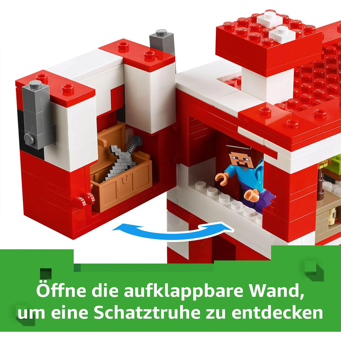 Конструктор LEGO Minecraft The Mushroom Cow House 21270, 500 деталей