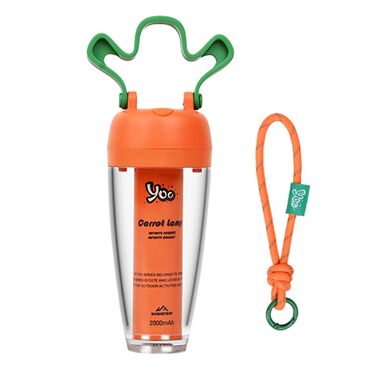 Патрон для акумуляторного світлодіодного кемпінгового ліхтаря, ліхтар-морква з акумулятором 2000 мАг, водозахист IPX4 - регульована висота яскравості, магнітне підвішування, для використання на вулиці (ліхтар-морква)