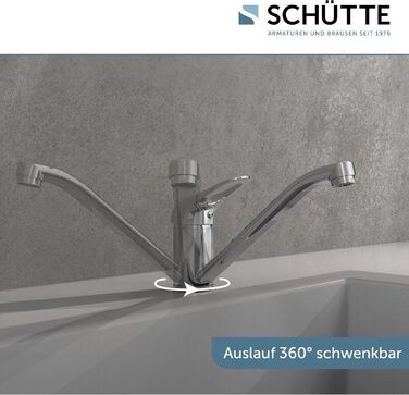 Кухонний змішувач SCHTTE PORTO, поворотний на 360, хром