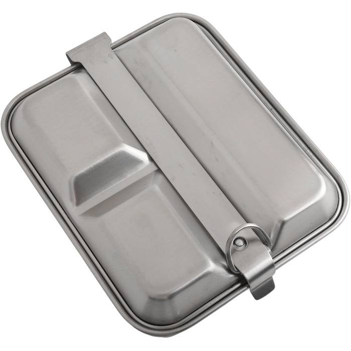 Складаний ланч-бокс з нержавіючої сталі з ручкою для кемпінгу на свіжому повітрі, легкий посуд для походів, подорожей та пікніків