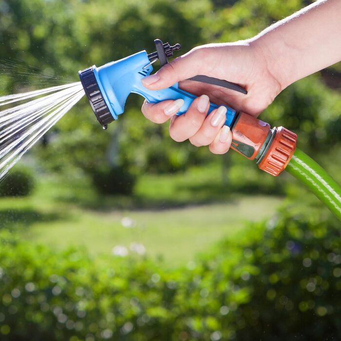 Шланг садовий Relaxdays 50 м, універсальний, 1/2 дюйма, для поливу грядок та газонів, пластик, світло-зелений