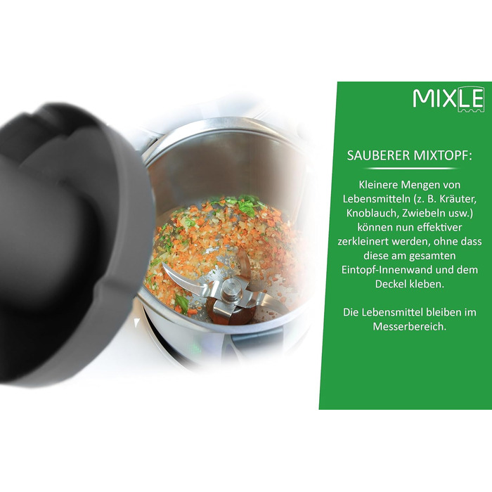 Роздільник змішувальної камери Mixle, редукція чаші для змішування, сумісна з Monsieur Cuisine Smart, Connect & Trend, більш ефективне подрібнення їжі, аксесуари