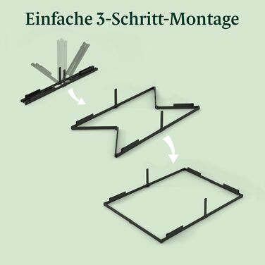 Ліжко Zinus Caleb 140x200 см - Висота 36 см з місцем для зберігання під ліжком - Металевий каркас ліжка-платформа - Розкладний каркас ліжка - Чорний