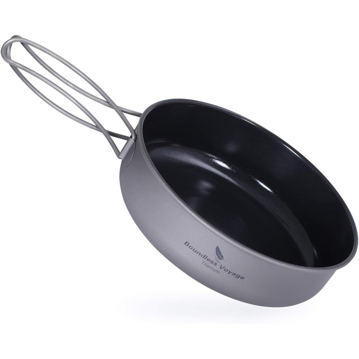 Безмежна подорож Титанова сковорода з антипригарним покриттям Відкритий кемпінг Пікнік Піші прогулянки Миска Сковорода Сковорода П