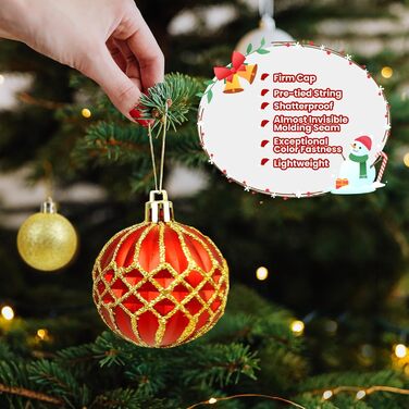 Набір із 40 предметів різдвяних кульок YUEJIDZ