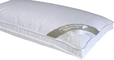 Подушка Betten Hofmann 40x80 см, наповнювач 600 г, пухова подушка з перегородкою, щільний наповнювач, 100 новий пух, комфортна подушка, можна прати, натуральний продукт
