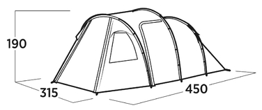 Намет п'ятимісний Easy Camp Hidra 5 (120491)