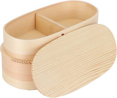 Ланчбокс портативний контейнер, японський стиль, дерев&39яний набір ланчбоксів, двошаровий, з роздільником для учнівських пікніків (1)