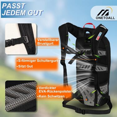 Велосипедний рюкзак LOCAL LION, 6 л/10 л/12 л, водонепроникний, з дощовиком та гідратацією, чорний, для бігу, походів, MTB