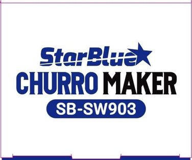Сковорода StarBlue Churro з безкоштовною електронною книгою рецептів готуйте здорові та безмасляні чурроси всього за кілька хвилин змінний струм 220-240 В 50/60 Гц 750 Вт, вилка Великобританії, європейська вилка