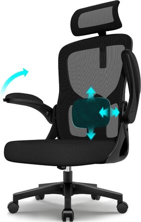 Ергономічне офісне крісло Storeo Imp модель I, до 150 кг, сітка, чорний