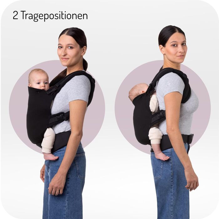 Переноска MOMI COLLET від 3 місяців, для немовлят і дітей до 20 кг, з капюшоном і підголівником, оптимальне регулювання з 6 точкам