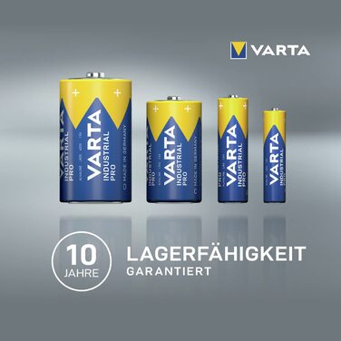 Батарейки VARTA AA, Industrial Pro, лужна батарея, 1,5 В, комплект поставки в екологічно чистій упаковці, виготовлено в Німеччині