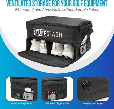 Органайзер для гольф-багажника GolfStash з відділеннями для взуття, перегородками, зберіганням для футболок, рукавичок, м'ячів та іншого для зручного транспортування аксесуарів в авто чи позашляховику чудовий подарунок для гольфіста