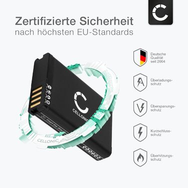 Акумулятор для навігації, сумісний з Garmin VIRB, Monterra VIRB Elite Alpha 100 (2200 мАг, 3,7 В) 2 шт. 2 акумулятори