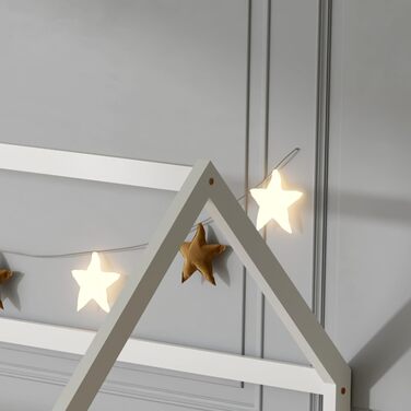 Дитяче ліжко ecomi 80x160 Ліжко на підлозі Дитяче ліжко-ліжко-будиночок із захистом від падіння та рейковою основою для дітей Дитячі ліжка для дівчаток та хлопчиків Масив сосни білого кольору 80x160 Білий