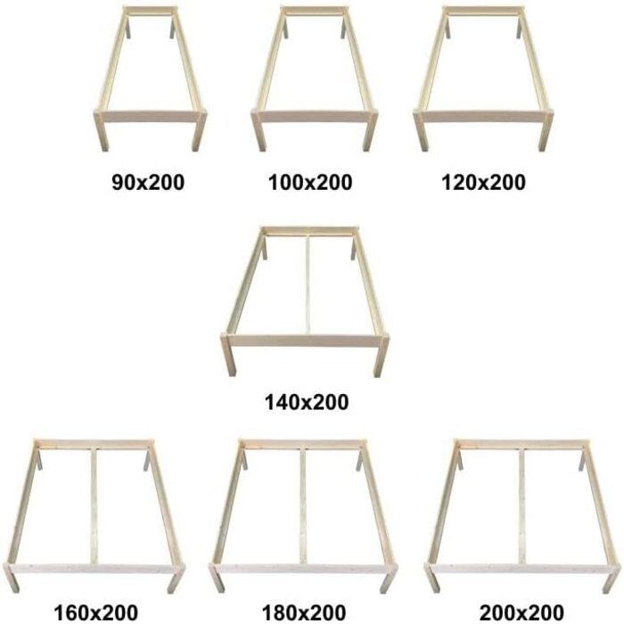 Дерев&39яне ліжко, підняте ліжко, ліжко для людей похилого віку, 120x200 см, ліжко з масиву дерева, дерево 120 масив (120 см x 200 см, висота ліжка 55 см) 120 см x 200 см висота ліжка 55 см