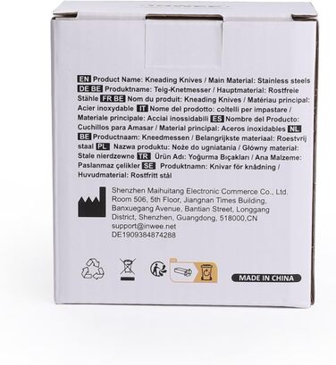 Ніж для тіста Inwee для Thermomix, змінні аксесуари для ножа блендера, що підходять для Thermomix TM6, TM5, TMF, ніж тістоміса з нержавіючої сталі, без залишків тіста та забруднення брудом, швидке очищення ножа для тіста TM5 і TM6