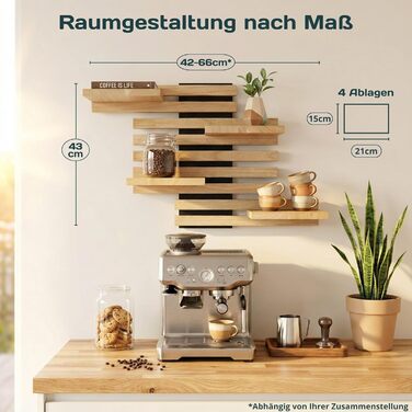 Дерев&39яна настінна полиця - Модульний комплект книжкових полиць з масиву дерева - Плаваюча полиця для вітальні, кухні та ванної кімнати - Вінтажний декор та зберігання рослин, чорний