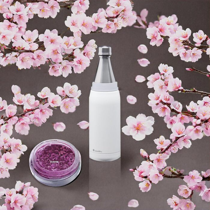 Пляшка для пиття Aladdin Fresco Thermavac з нержавіючої сталі 0,6 л, колір Сніжинка Білий герметичний термос зберігає холод понад 10 годин пляшка для води без бісфенолу А можна мити в посудомийній машині