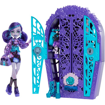 Набір Monster High Secrets Skulltimate, що включає ляльку та аксесуари, Garden Mysteries Twyla із зачарованою шафою та понад 19 сюрпризів для чаювання, таких як одяг для ляльок, HYT74