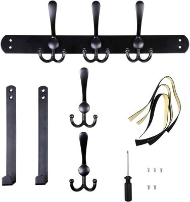 Гачки дверні LYLIN з нержавіючої сталі, вішалка дверна на 15 гачків, гачки дверні без свердління, гачки дверні для кухні, ванної,