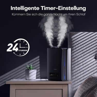 Зволожувач повітря CONOPU, зволожувач повітря для спальні 6 л для великих кімнат, 60-годинний ароматичний дифузор для кімнатних ро