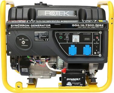 Генератор електроенергії бензиновий Rotek GG4-1A-7300-5EBZ (7,3 кВА / 230В 50Гц 1-фазний) 7 кВА 1-фазний 230В