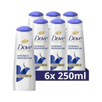 Шампунь Dove Intensive Repair для пошкодженого волосся з інтелектуальною системою відновлення 250 мл 6 шт. , Відновлювальний без запаху (6 x 250 мл)
