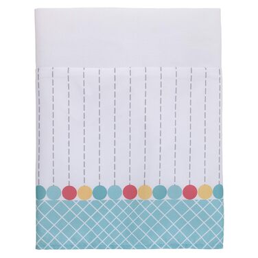 Комплект постільної білизни для дитячого ліжечка Disney Вінні Пух Перший найкращий друг, 4 предмети, аква/сірий/білий/червоний, 4