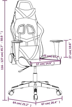 Геймерське крісло, офісне крісло, чорно-золотий колір, штучна шкіра