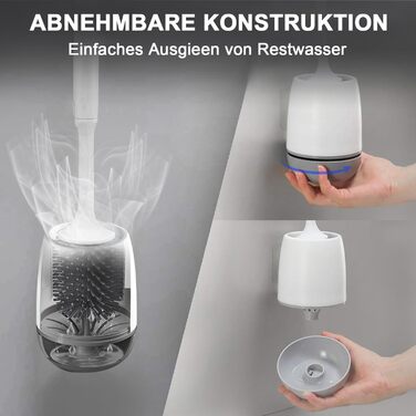 Щітка для туалету силіконова, щітка для туалету з тримачем настінна та стояча силіконова зі швидковисихаючим тримачем для ванної к