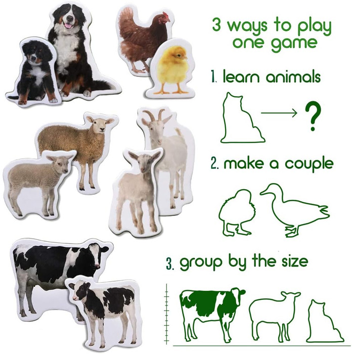 Магніти для дітей на магнітну дошку - Іграшки-магніти для дітей - Магніти на холодильник для дітей - Набір магнітів на холодильник