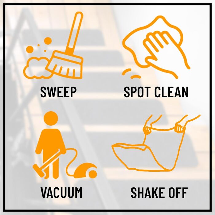 Килимок для сходів Ottomanson Lifesaver, 7 предметів, чорний