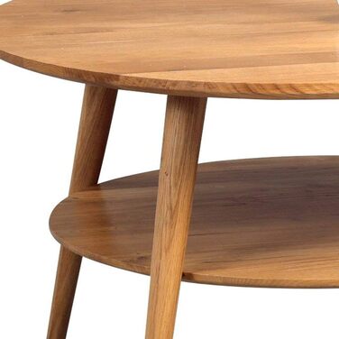 Колекція M2 247222 Журнальний столик Stella, круглий, масив дикого дуба, оброблений олією, діаметр 80 см, висота 45 см. Сучасний стиль життя / Північний стиль життя / Скандинавський стиль / Ретро