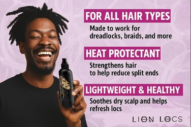 Засоби догляду за волоссям Lion Locs Dreadlocks для укладання, зволоження та відновлення волосся
