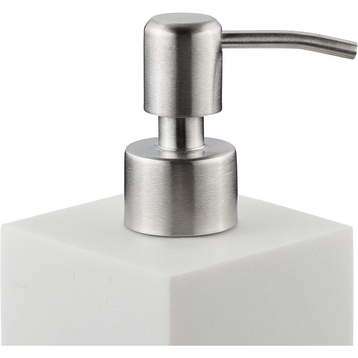 Дозатор для мила Relaxdays 300 мл, багаторазовий, для ванної кімнати, кухні, квадратний дозатор для рідкого мила, поліуретан, насо