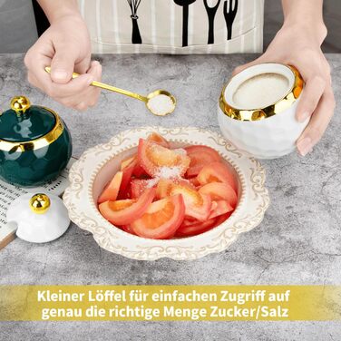 Банки для спецій, керамічна цукорниця з кришкою та ложкою для дому та кухні, альтернатива стійці для спецій та стійці для спецій д